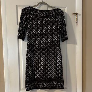 Max Studio Black and White Patterned Mini Dress